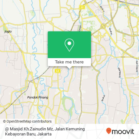 @ Masjid Kh.Zainudin Mz, Jalan Kemuning Kebayoran Baru map