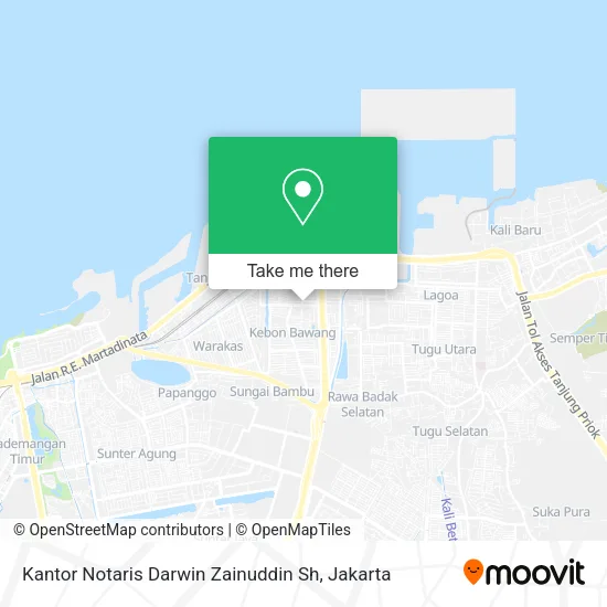 Kantor Notaris Darwin Zainuddin Sh map