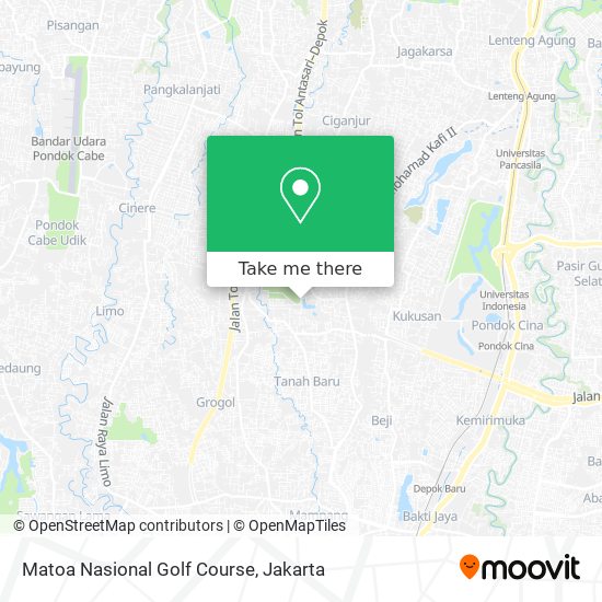 Matoa Nasional Golf Course map