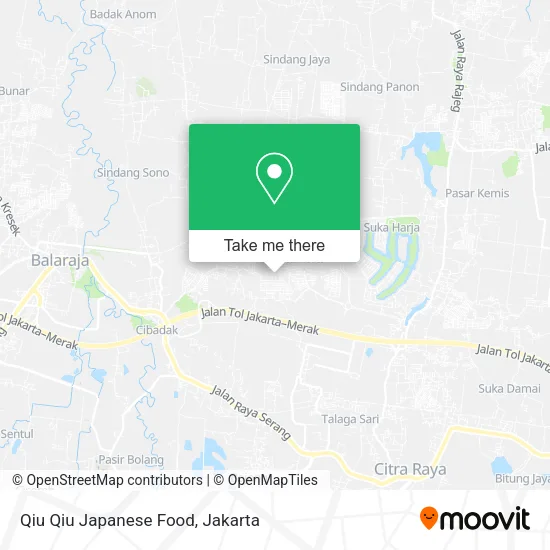 Qiu Qiu Japanese Food, Sindang Jaya map