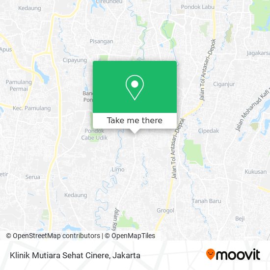 Klinik Mutiara Sehat Cinere map
