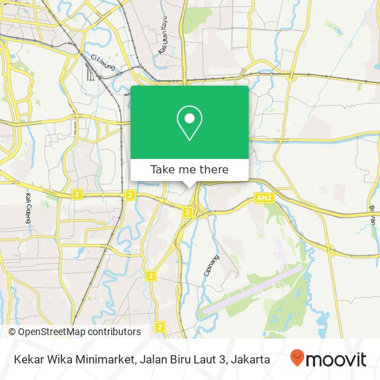 Kekar Wika Minimarket, Jalan Biru Laut 3 map
