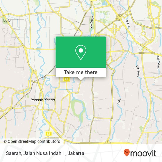 Saerah, Jalan Nusa Indah 1 map