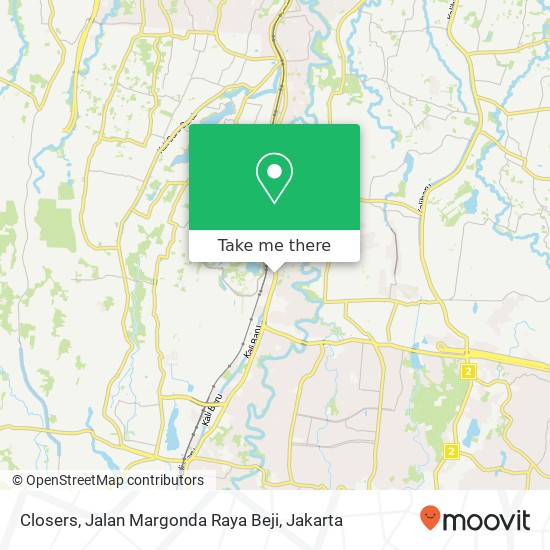 Closers, Jalan Margonda Raya Beji map