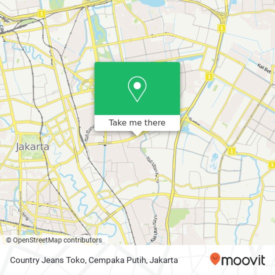 Country Jeans Toko, Cempaka Putih map