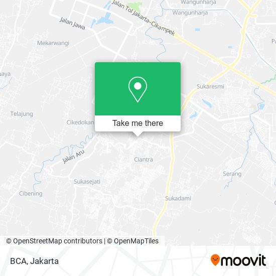 BCA, Villa Mutiara Cikarang map