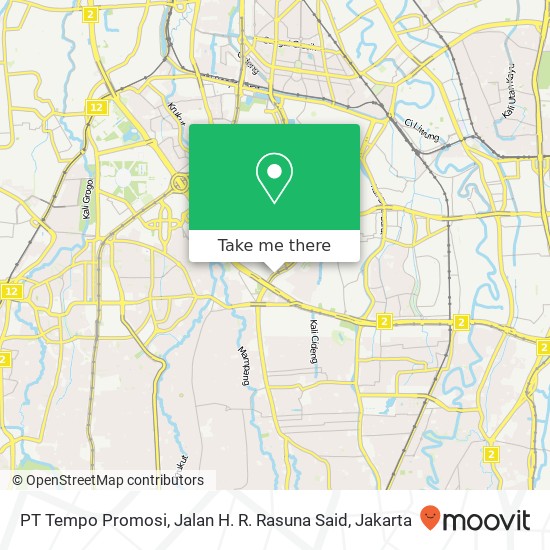 PT Tempo Promosi, Jalan H. R. Rasuna Said map