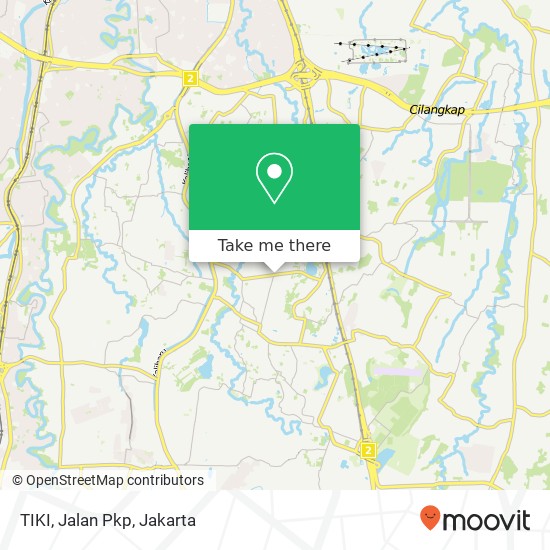 TIKI, Jalan Pkp map