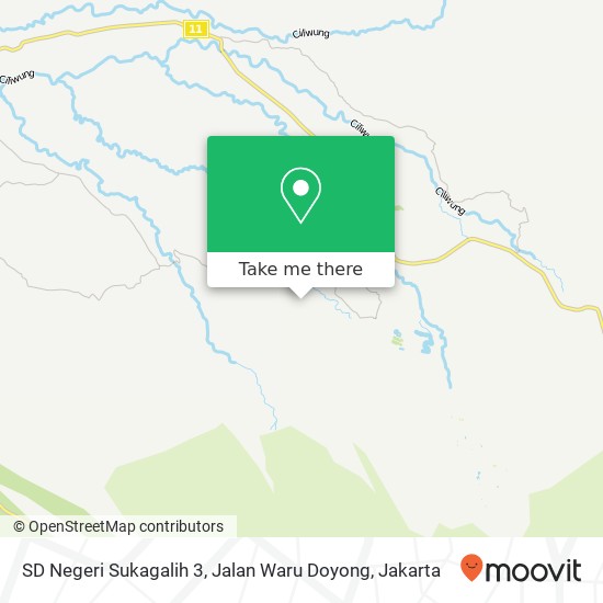 SD Negeri Sukagalih 3, Jalan Waru Doyong map
