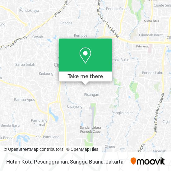 Hutan Kota Pesanggrahan, Sangga Buana map