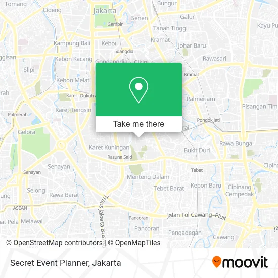 Secret Event Planner map