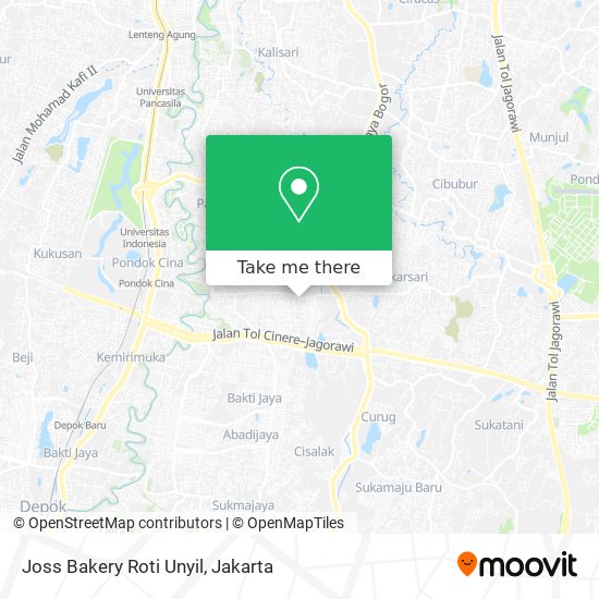 Joss Bakery Roti Unyil map