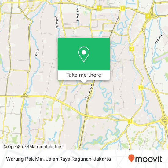 Warung Pak Min, Jalan Raya Ragunan map