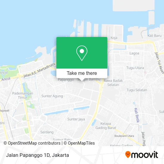 Jalan Papanggo 1D map