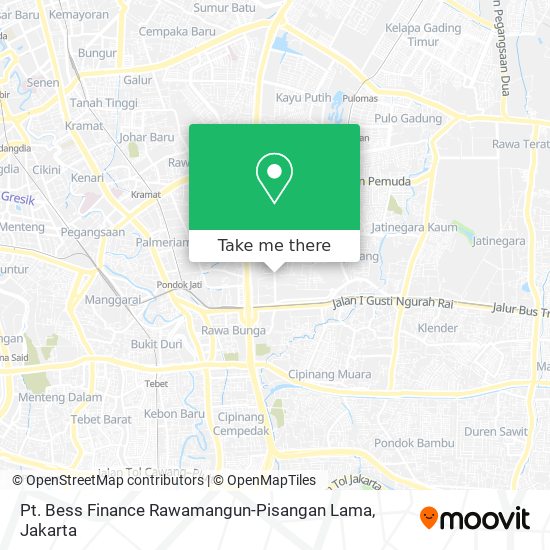 Pt. Bess Finance Rawamangun-Pisangan Lama map