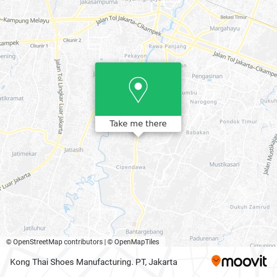 Kong Thai Shoes Manufacturing. PT map