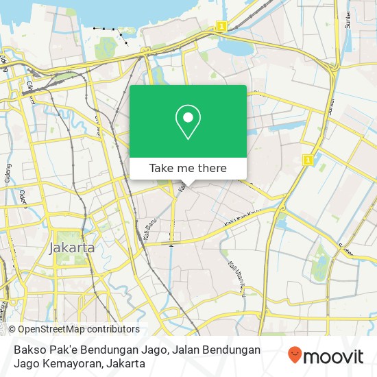 Bakso Pak'e Bendungan Jago, Jalan Bendungan Jago Kemayoran map