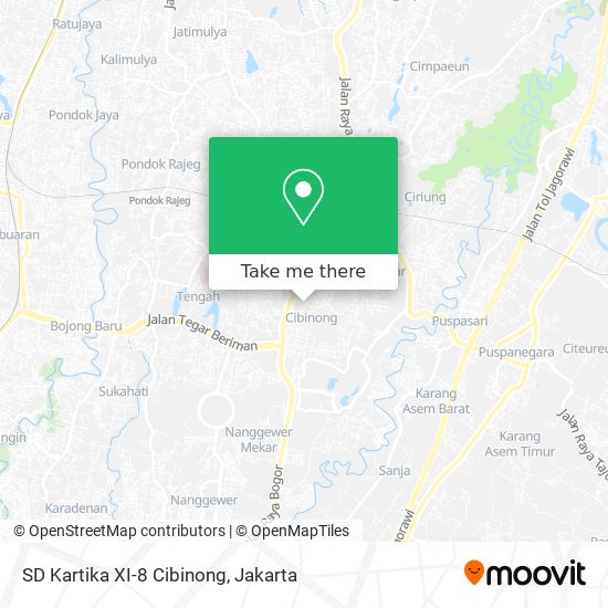 SD Kartika XI-8 Cibinong map