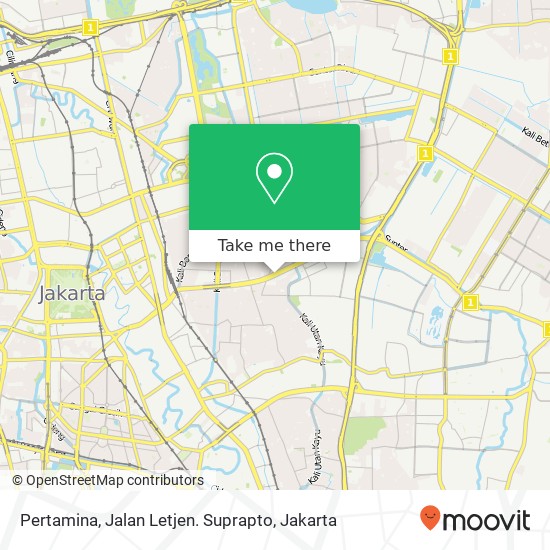 Pertamina, Jalan Letjen. Suprapto map