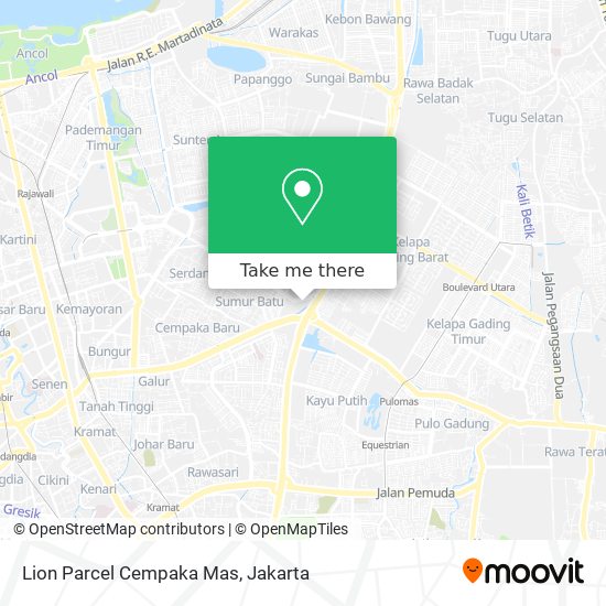 Lion Parcel Cempaka Mas map