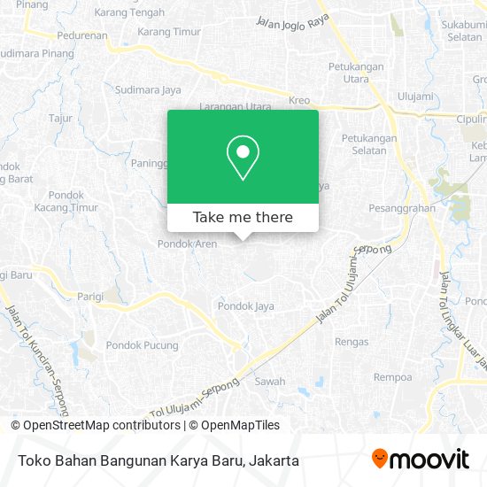 Toko Bahan Bangunan Karya Baru map