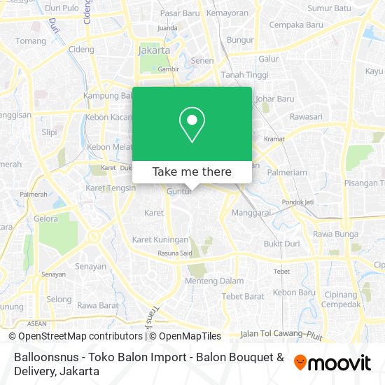 Balloonsnus - Toko Balon Import - Balon Bouquet & Delivery map