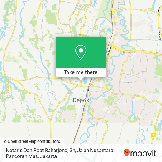 Notaris Dan Ppat Raharjono, Sh, Jalan Nusantara Pancoran Mas map