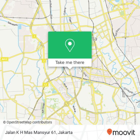 Jalan K H Mas Mansyur 61, Tanah Abang map