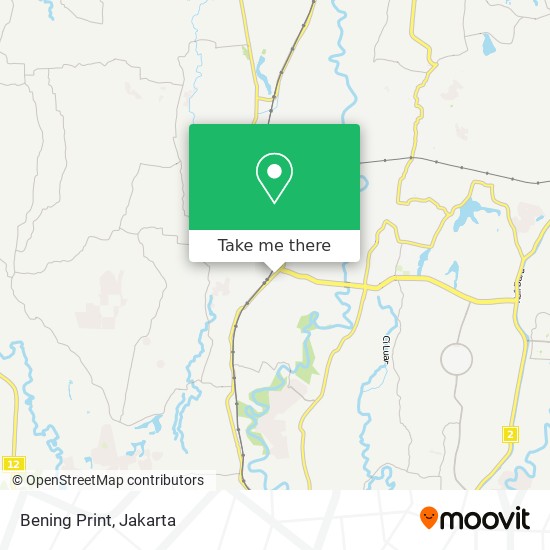 Bening Print map