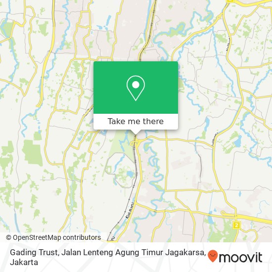 Gading Trust, Jalan Lenteng Agung Timur Jagakarsa map