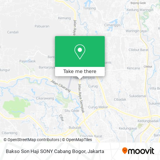 Bakso Son Haji SONY Cabang Bogor map