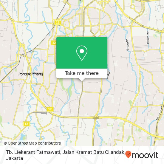 Tb. Liekerant Fatmawati, Jalan Kramat Batu Cilandak map