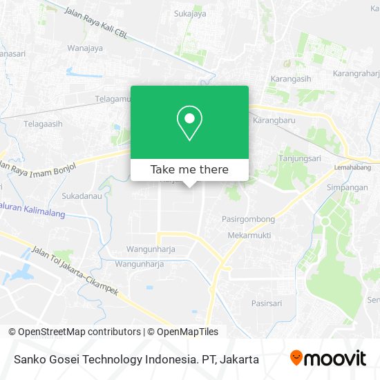 Sanko Gosei Technology Indonesia. PT map