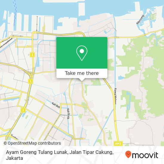 Ayam Goreng Tulang Lunak, Jalan Tipar Cakung map