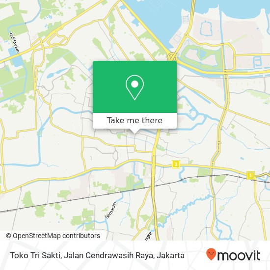 Toko Tri Sakti, Jalan Cendrawasih Raya map