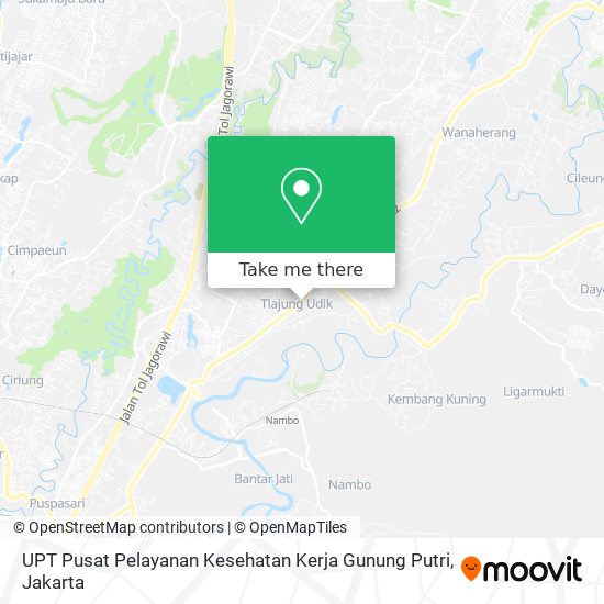 UPT Pusat Pelayanan Kesehatan Kerja Gunung Putri map