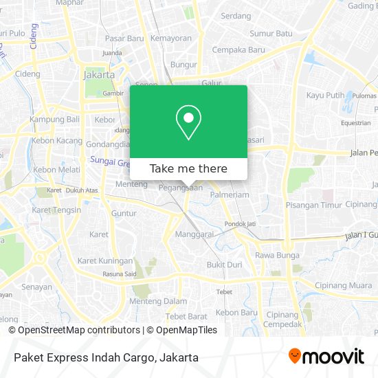 Paket Express Indah Cargo map