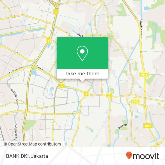 BANK DKI, Jalan Bangun Cipta Sarana map