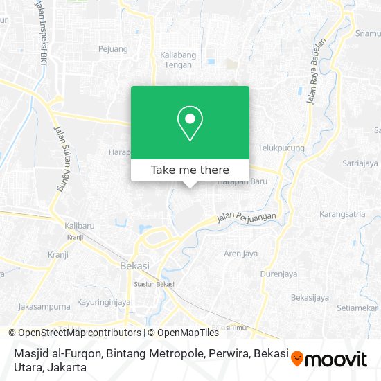 Masjid al-Furqon, Bintang Metropole, Perwira, Bekasi Utara map