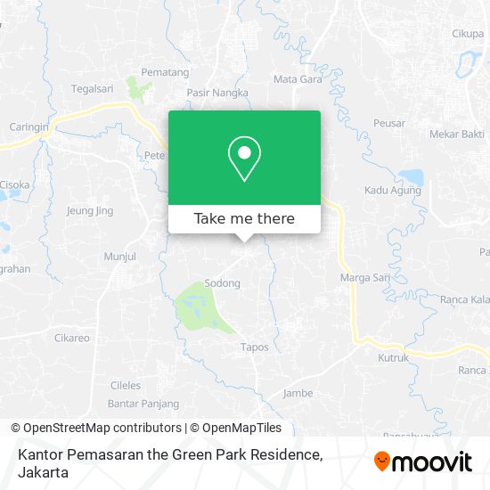 Kantor Pemasaran the Green Park Residence map