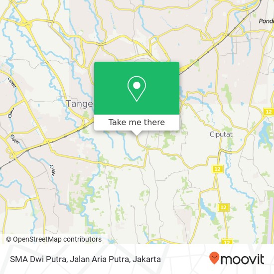 SMA Dwi Putra, Jalan Aria Putra map