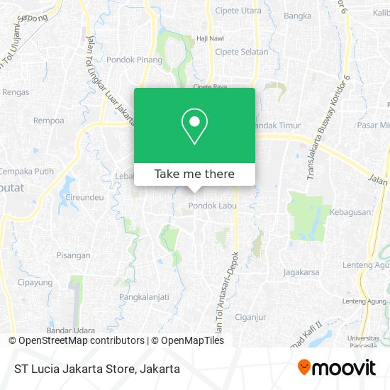 ST Lucia Jakarta Store map