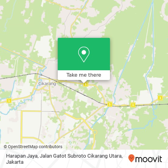 Harapan Jaya, Jalan Gatot Subroto Cikarang Utara map