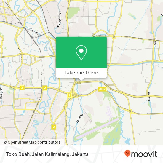 Toko Buah, Jalan Kalimalang map