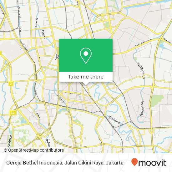 Gereja Bethel Indonesia, Jalan Cikini Raya map