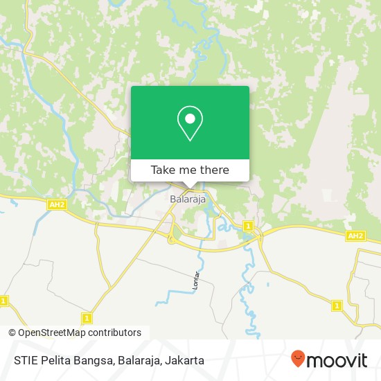 STIE Pelita Bangsa, Balaraja map