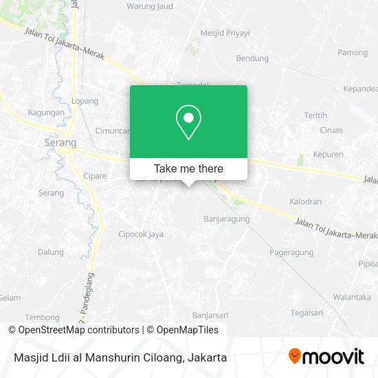 Masjid Ldii al Manshurin Ciloang, Serang map