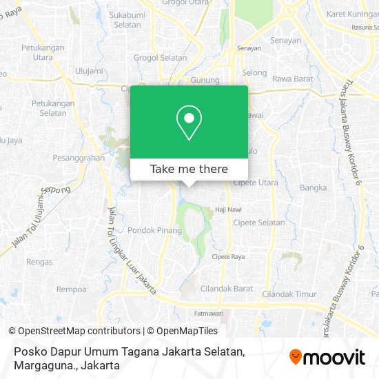 Posko Dapur Umum Tagana Jakarta Selatan, Margaguna. map