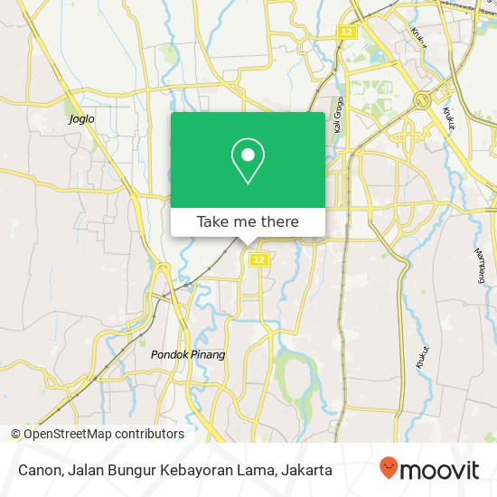 Canon, Jalan Bungur Kebayoran Lama map