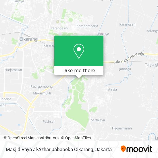 Masjid Raya al-Azhar Jababeka Cikarang map